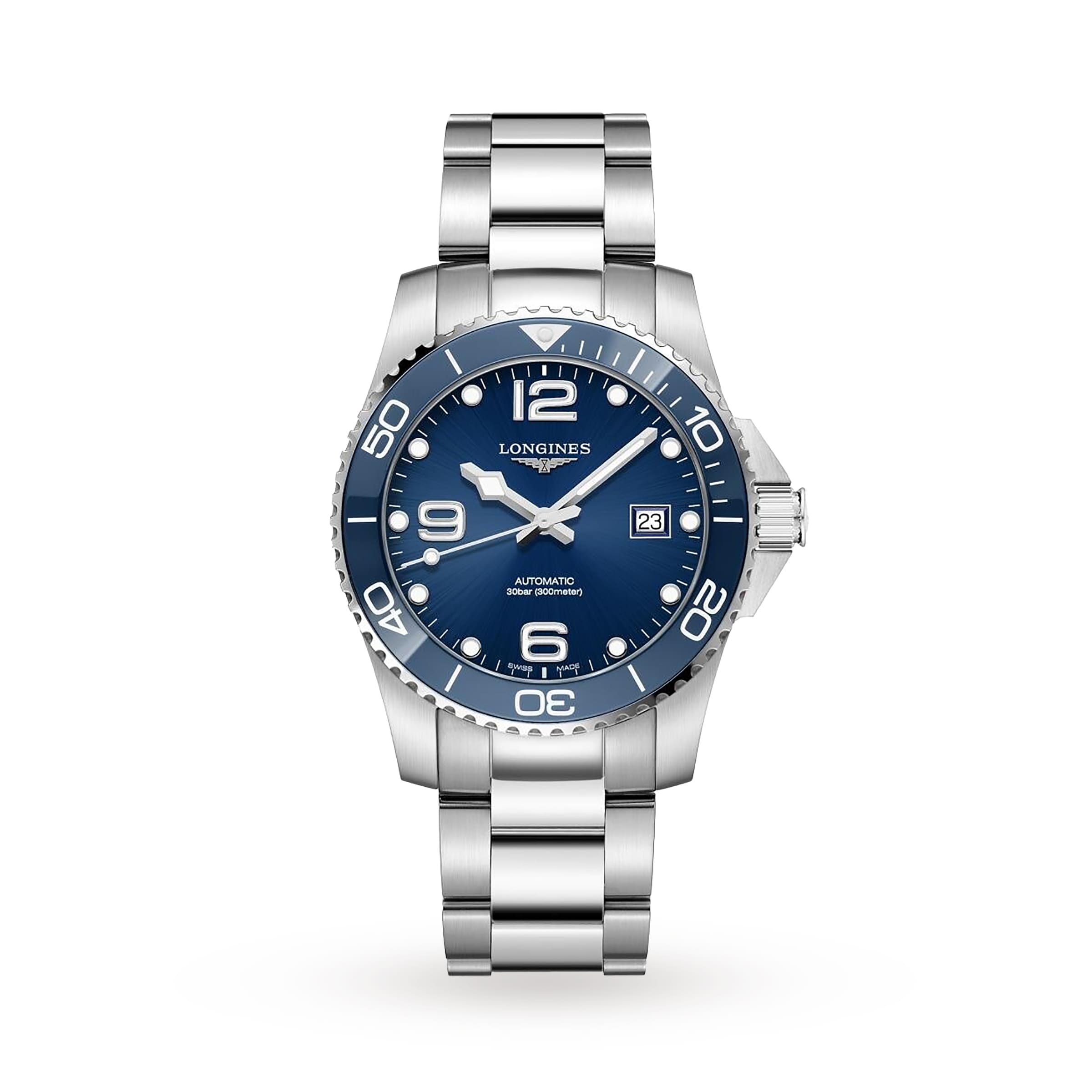 Longines Hydroconquest Blue Dial 41mm Automatisk dykningsmän Replika Klockor L37814966